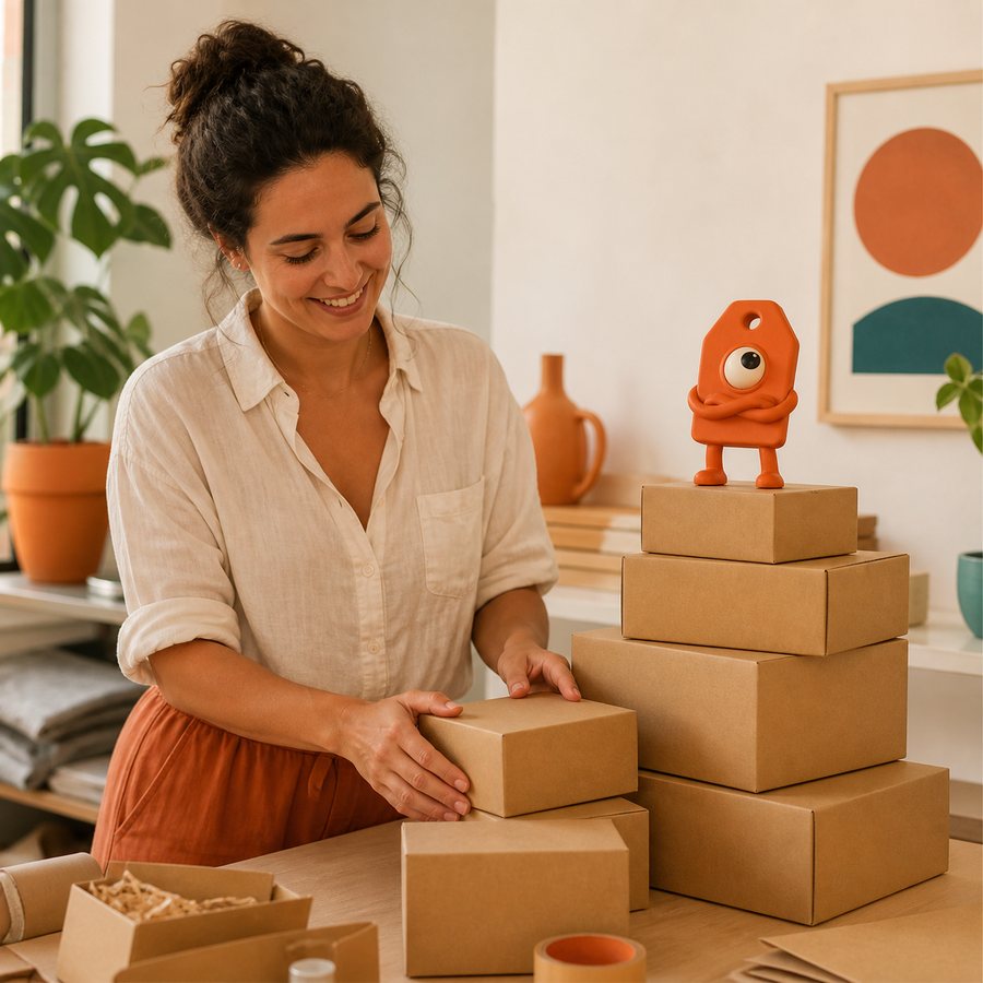 Operator organizing orders with the Achadu character